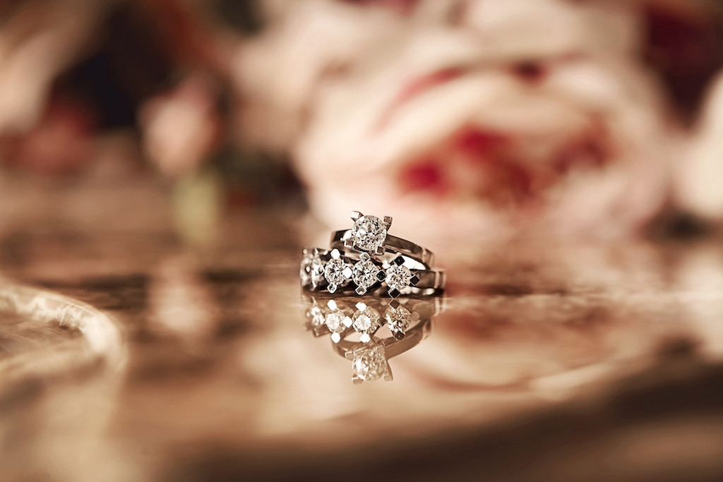 Diamond engagement ring and wedding band. | Vintage Watch Restoration